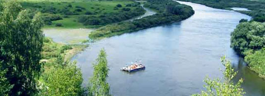 rafting along the Desna river