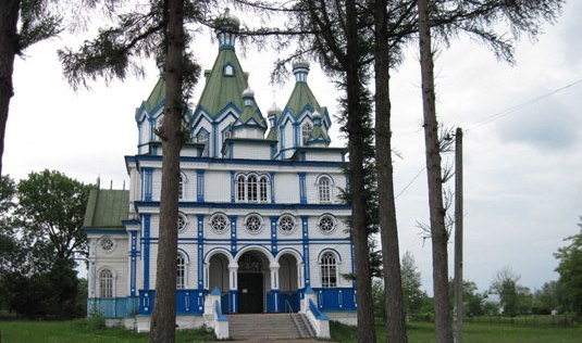 wooden Dormition church in Silchenkove village
